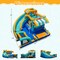 Multi-Colored Ice Cream Themed Inflatable Bounce House with Water Slide, Jumping Area, Climbing Wall, Splash Pool, Basketball & Football Games – Outdoor Kids Water Slide Playhouse for Ages 3-12